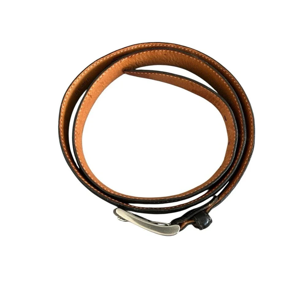 Martin Dingman Belt Men's Saddle Leather Lining Tumbled Calf Size 36 Dark‎ Brown